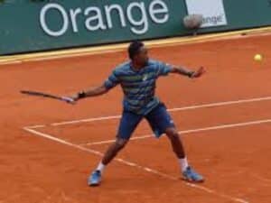 Gaël Monfils sur la terre battue de Roland Garros