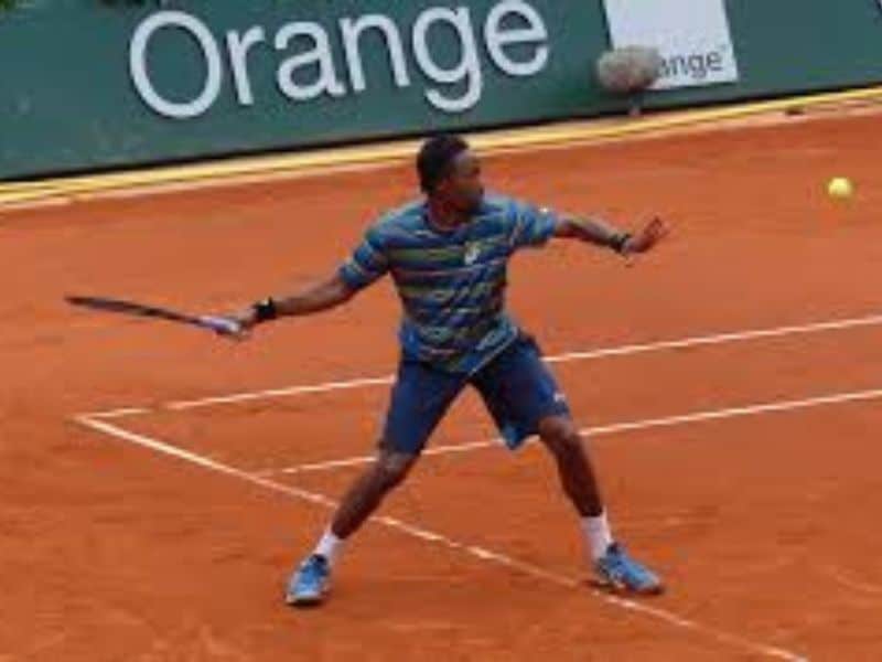 Gaël Monfils sur la terre battue de Roland Garros