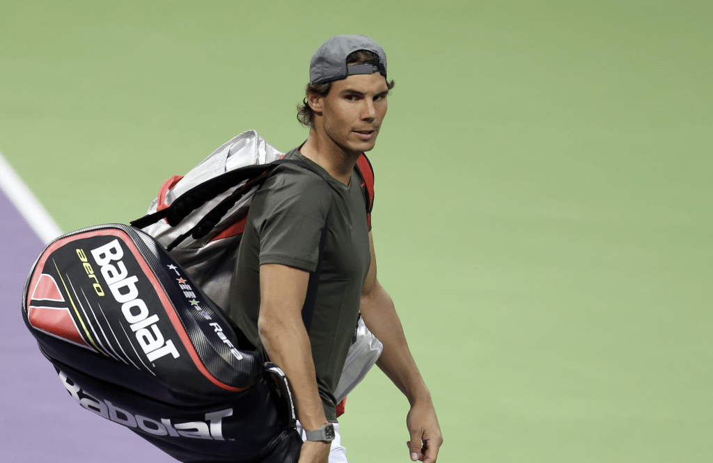 Rafael Nadal lors du tournoi de Doha