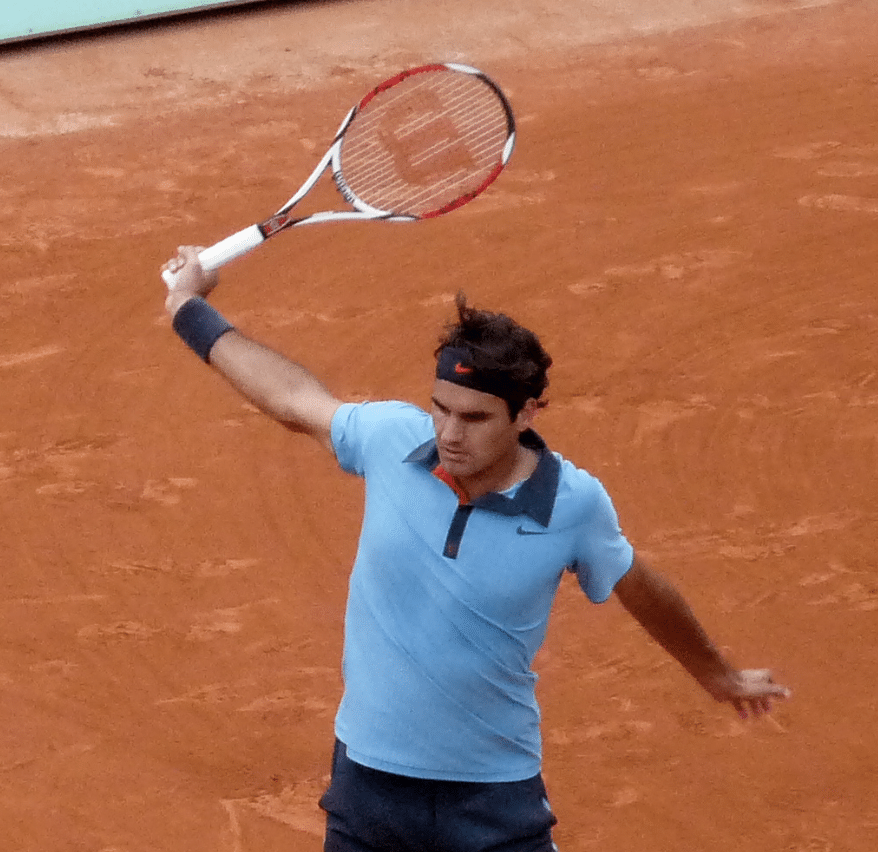 Raquette de Roger Federer à Roland Garros 2009 - Crédits photo : Yann Caradec