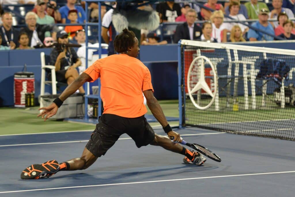 Gaël Monfils à l'US Open de 2013, face à John Isner